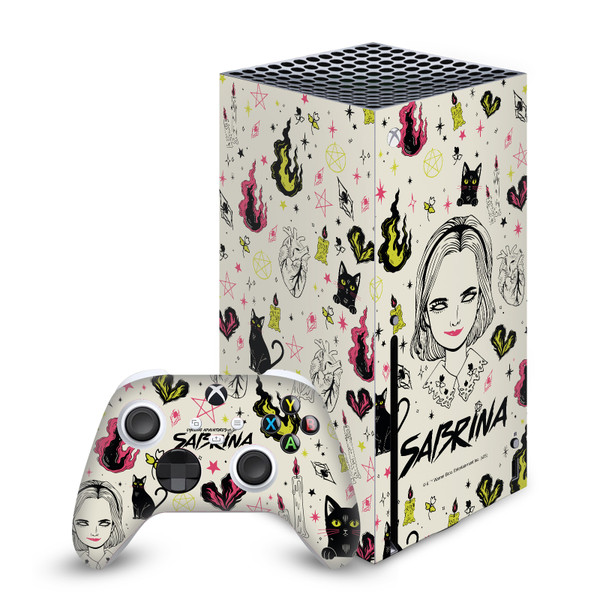 Chilling Adventures of Sabrina Graphics Pattern Illustration Vinyl Sticker Skin Decal Cover for Microsoft Series X Console & Controller