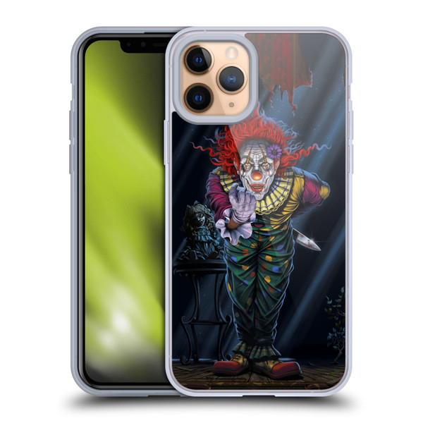 Vincent Hie Graphics Surprise Clown Soft Gel Case for Apple iPhone 11 Pro