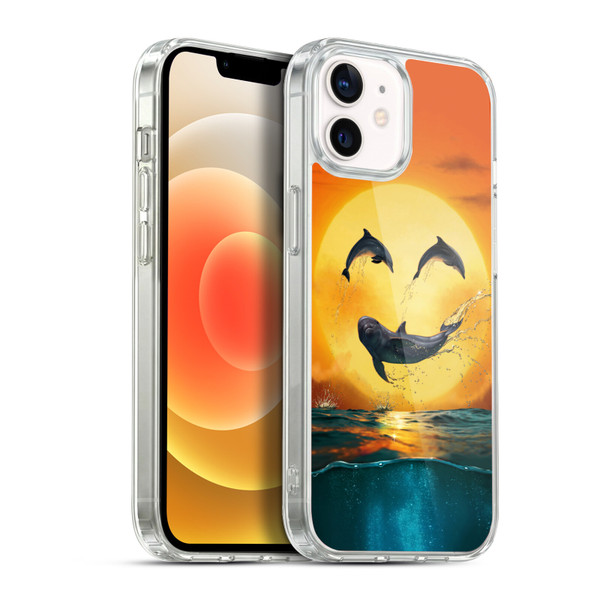 Vincent Hie Graphics Dolphins Smile Soft Gel Case for Apple iPhone 12 / iPhone 12 Pro & MagSafe