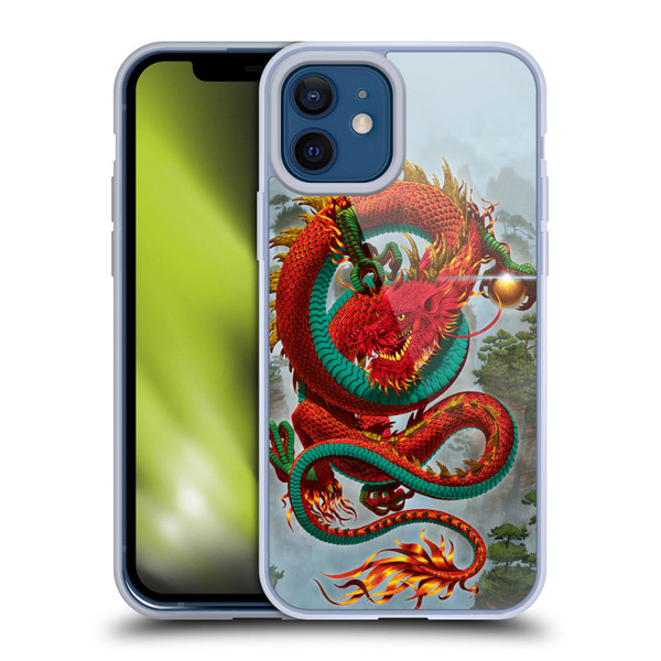 Vincent Hie Graphics Good Fortune Dragon Soft Gel Case for Apple iPhone 12 / iPhone 12 Pro