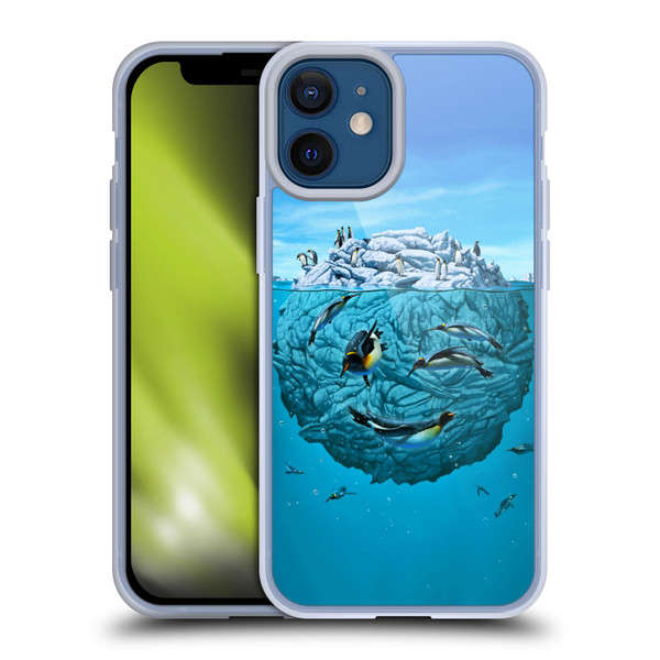 Vincent Hie Graphics Penguin Wink Soft Gel Case for Apple iPhone 12 Mini