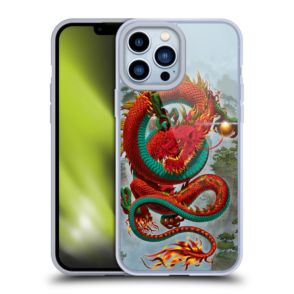 Vincent Hie Graphics Good Fortune Dragon Soft Gel Case for Apple iPhone 13 Pro Max
