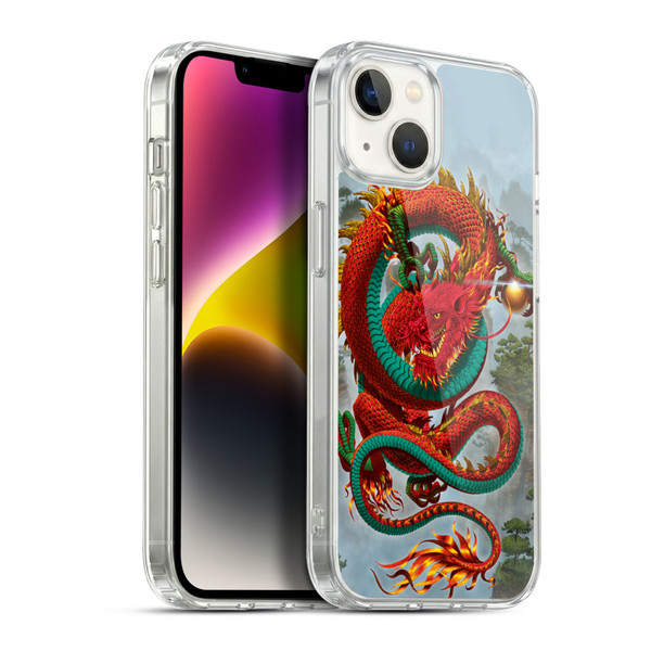 Vincent Hie Graphics Good Fortune Dragon Soft Gel Case for Apple iPhone 14 Plus & MagSafe