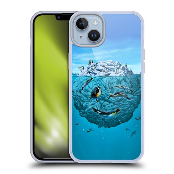 Vincent Hie Graphics Penguin Wink Soft Gel Case for Apple iPhone 14 Plus