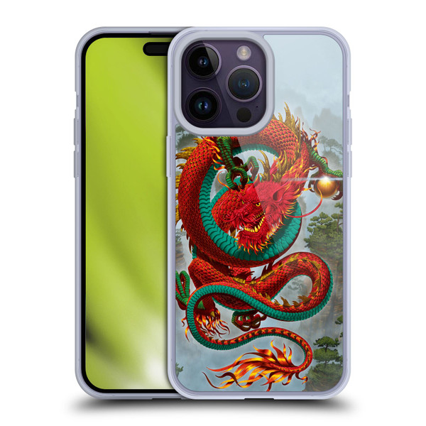Vincent Hie Graphics Good Fortune Dragon Soft Gel Case for Apple iPhone 14 Pro Max
