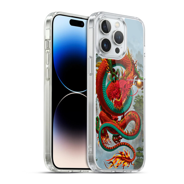 Vincent Hie Graphics Good Fortune Dragon Soft Gel Case for Apple iPhone 14 Pro Max & MagSafe