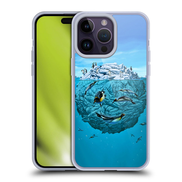 Vincent Hie Graphics Penguin Wink Soft Gel Case for Apple iPhone 14 Pro Max