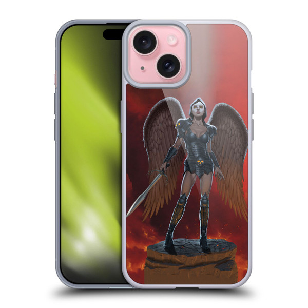 Vincent Hie Graphics Angel Of Vengeance Soft Gel Case for Apple iPhone 15