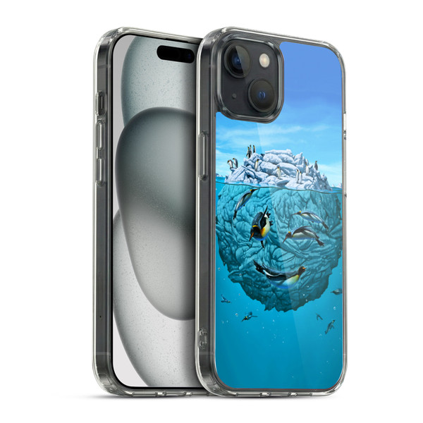 Vincent Hie Graphics Penguin Wink Soft Gel Case for Apple iPhone 15 Plus & MagSafe