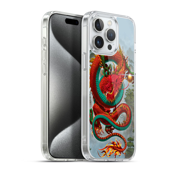 Vincent Hie Graphics Good Fortune Dragon Soft Gel Case for Apple iPhone 15 Pro Max & MagSafe