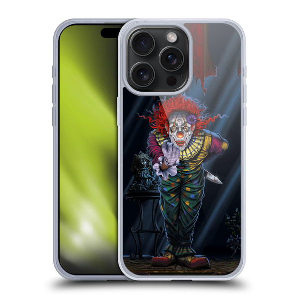 Vincent Hie Graphics Surprise Clown Soft Gel Case for Apple iPhone 15 Pro Max