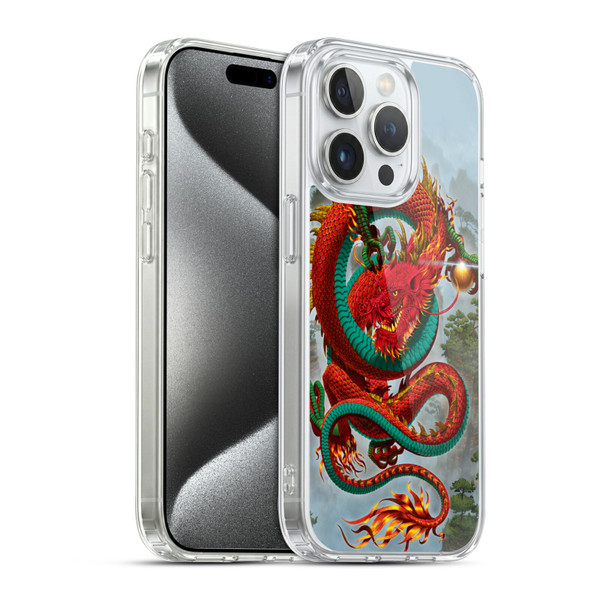 Vincent Hie Graphics Good Fortune Dragon Soft Gel Case for Apple iPhone 15 Pro & MagSafe