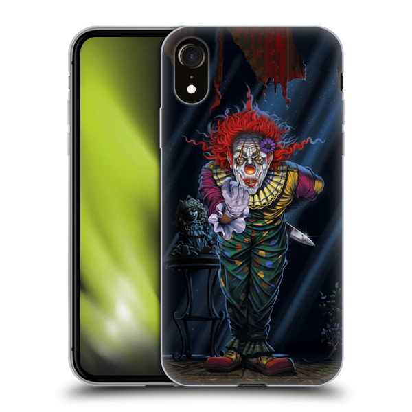 Vincent Hie Graphics Surprise Clown Soft Gel Case for Apple iPhone XR