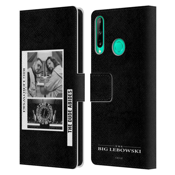 The Big Lebowski Graphics Black And White Leather Book Wallet Case Cover For Huawei P40 lite E