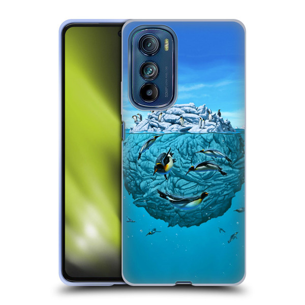 Vincent Hie Graphics Penguin Wink Soft Gel Case for Motorola Edge 30