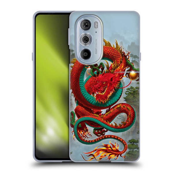 Vincent Hie Graphics Good Fortune Dragon Soft Gel Case for Motorola Edge X30