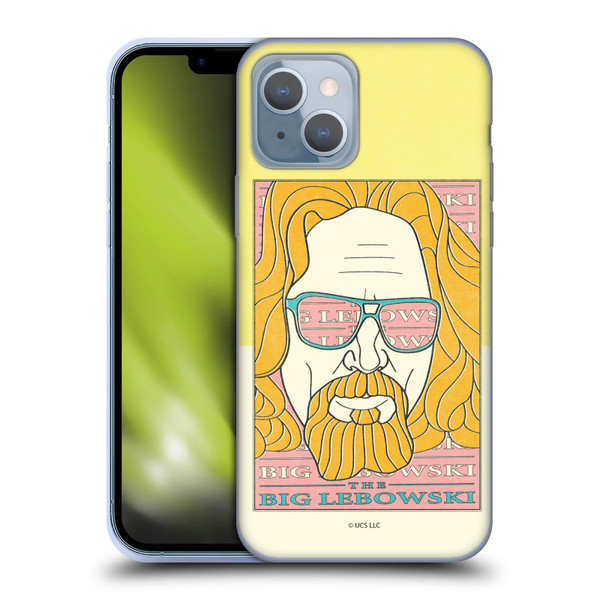 The Big Lebowski Graphics The Dude Head Soft Gel Case for Apple iPhone 14