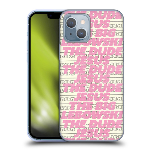 The Big Lebowski Graphics Typography Soft Gel Case for Apple iPhone 14