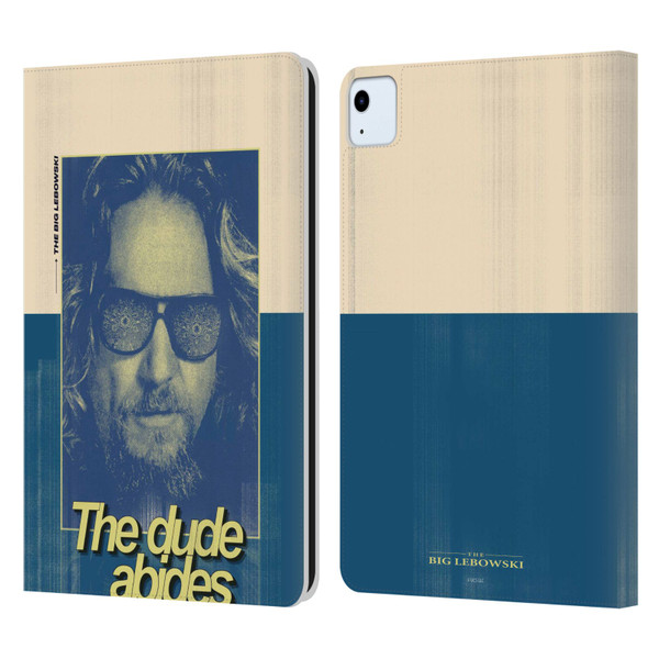 The Big Lebowski Graphics The Dude Abides Leather Book Wallet Case Cover For Apple iPad Air 2020 / 2022
