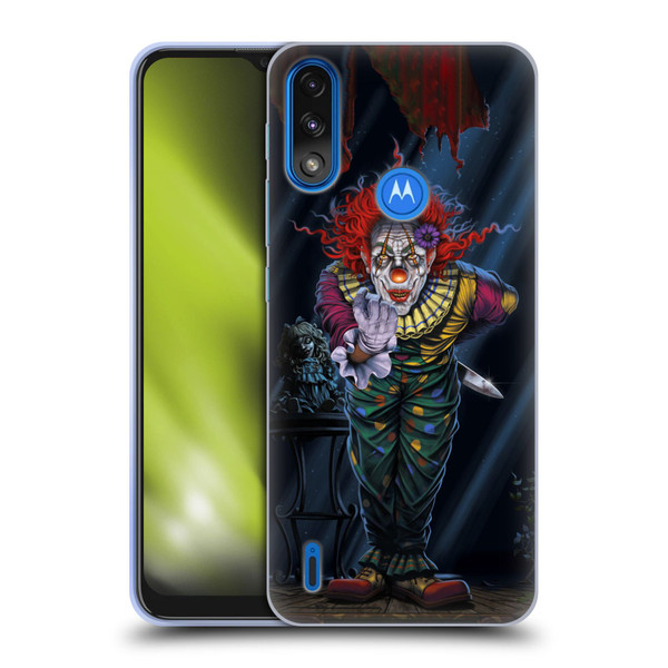 Vincent Hie Graphics Surprise Clown Soft Gel Case for Motorola Moto E7 Power / Moto E7i Power