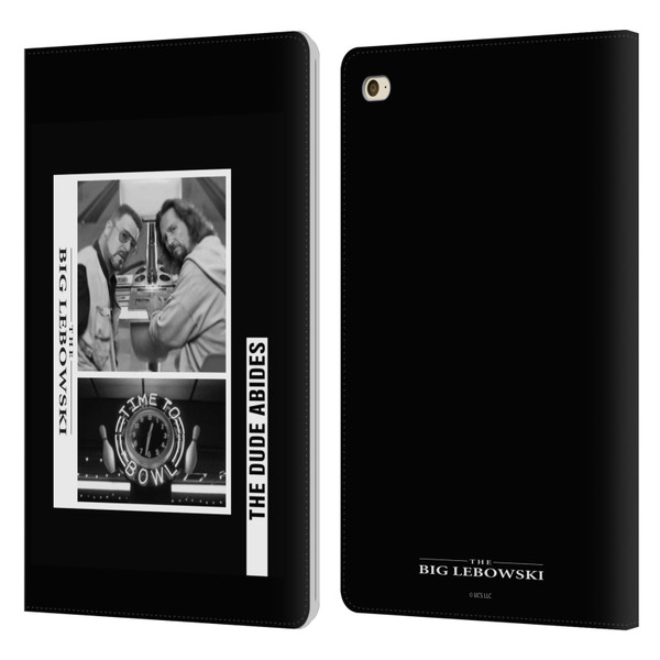 The Big Lebowski Graphics Black And White Leather Book Wallet Case Cover For Apple iPad mini 4