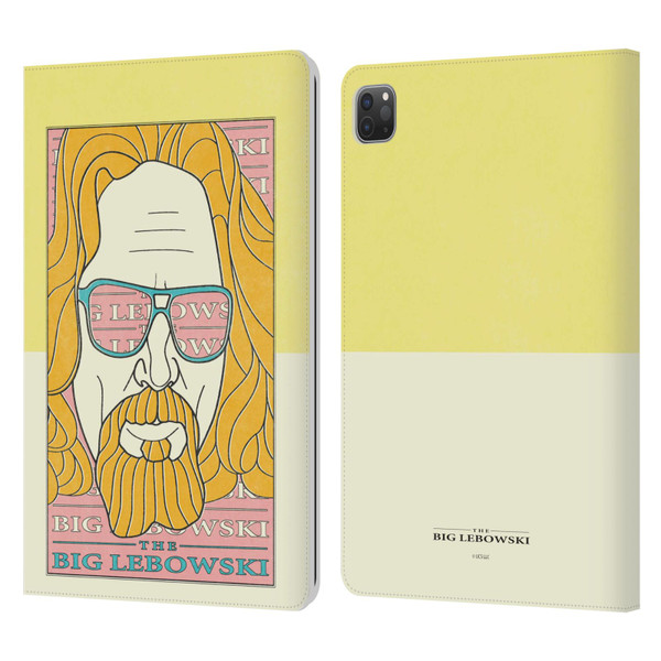 The Big Lebowski Graphics The Dude Head Leather Book Wallet Case Cover For Apple iPad Pro 11 2020 / 2021 / 2022