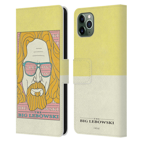 The Big Lebowski Graphics The Dude Head Leather Book Wallet Case Cover For Apple iPhone 11 Pro Max