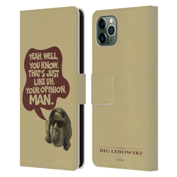 The Big Lebowski Graphics The Dude Opinion Leather Book Wallet Case Cover For Apple iPhone 11 Pro Max