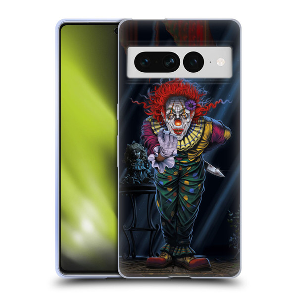 Vincent Hie Graphics Surprise Clown Soft Gel Case for Google Pixel 7 Pro