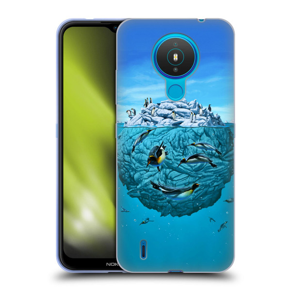 Vincent Hie Graphics Penguin Wink Soft Gel Case for Nokia 1.4