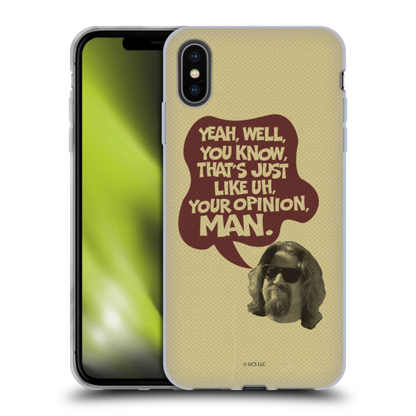 The Big Lebowski Graphics The Dude Opinion Soft Gel Case for Apple iPhone XS Max