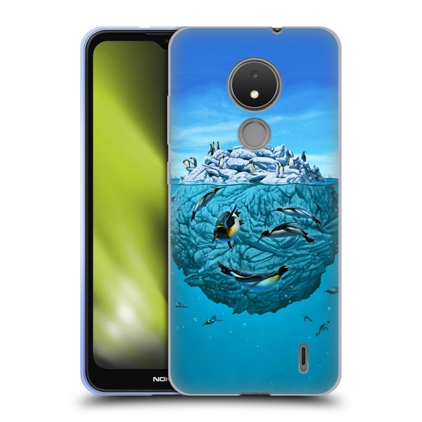 Vincent Hie Graphics Penguin Wink Soft Gel Case for Nokia C21