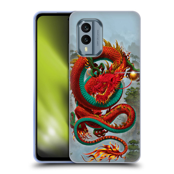 Vincent Hie Graphics Good Fortune Dragon Soft Gel Case for Nokia X30