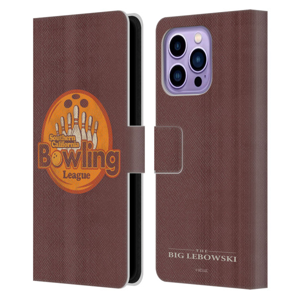The Big Lebowski Graphics Bowling Leather Book Wallet Case Cover For Apple iPhone 14 Pro Max