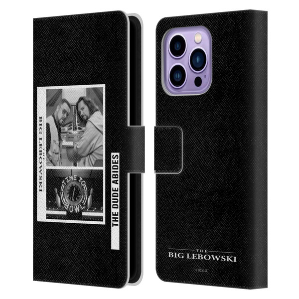 The Big Lebowski Graphics Black And White Leather Book Wallet Case Cover For Apple iPhone 14 Pro Max