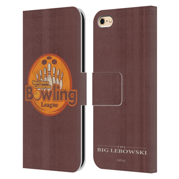 The Big Lebowski Graphics Bowling Leather Book Wallet Case Cover For Apple iPhone 6 / iPhone 6s