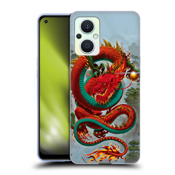 Vincent Hie Graphics Good Fortune Dragon Soft Gel Case for OPPO Reno8 Lite