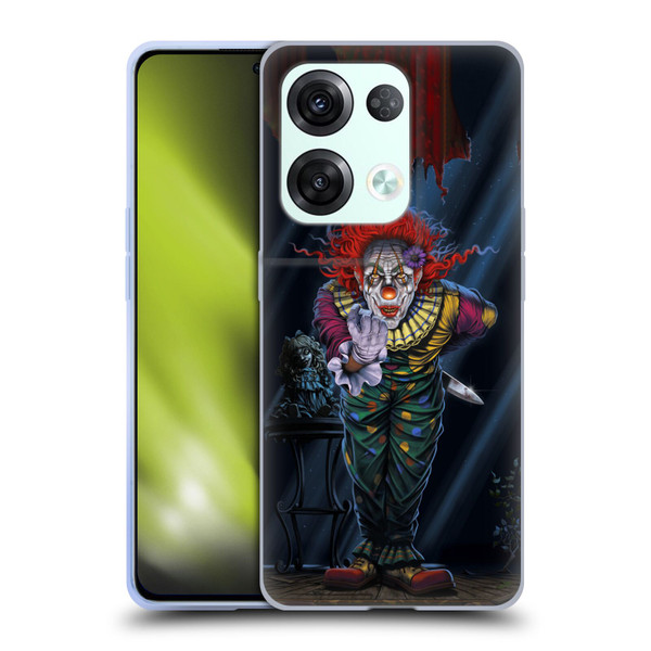 Vincent Hie Graphics Surprise Clown Soft Gel Case for OPPO Reno8 Pro