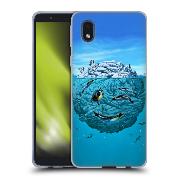 Vincent Hie Graphics Penguin Wink Soft Gel Case for Samsung Galaxy A01 Core (2020)