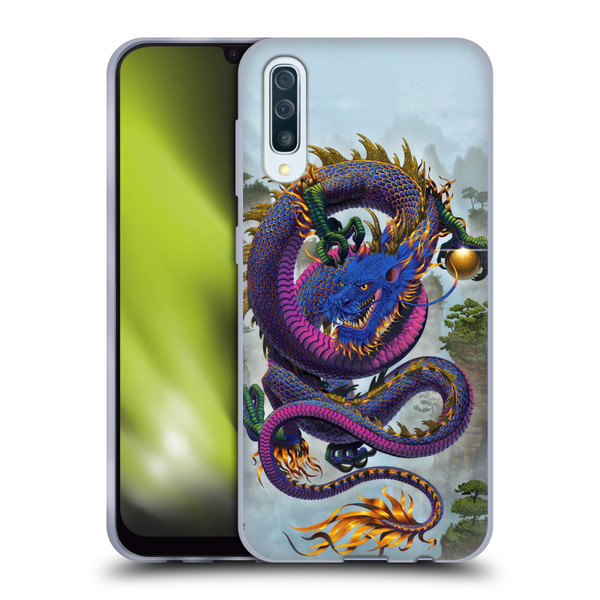 Vincent Hie Graphics Good Fortune Dragon Blue Soft Gel Case for Samsung Galaxy A50/A30s (2019)