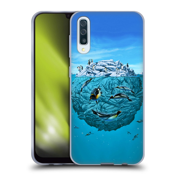 Vincent Hie Graphics Penguin Wink Soft Gel Case for Samsung Galaxy A50/A30s (2019)