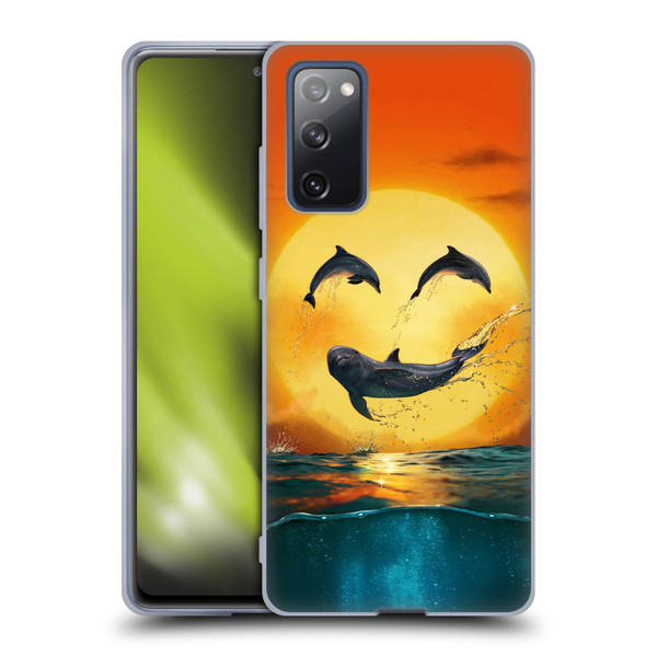 Vincent Hie Graphics Dolphins Smile Soft Gel Case for Samsung Galaxy S20 FE / 5G
