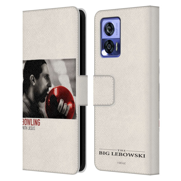 The Big Lebowski Graphics Bowling With Jesus Leather Book Wallet Case Cover For Motorola Edge 30 Neo 5G