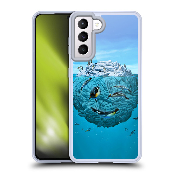 Vincent Hie Graphics Penguin Wink Soft Gel Case for Samsung Galaxy S21 5G