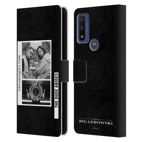 The Big Lebowski Graphics Black And White Leather Book Wallet Case Cover For Motorola G Pure