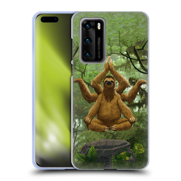Vincent Hie Key Art Zen Sloth Soft Gel Case for Huawei P40 5G
