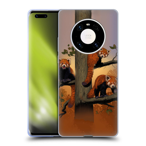 Vincent Hie Key Art Red Pandas Soft Gel Case for Huawei Mate 40 Pro 5G