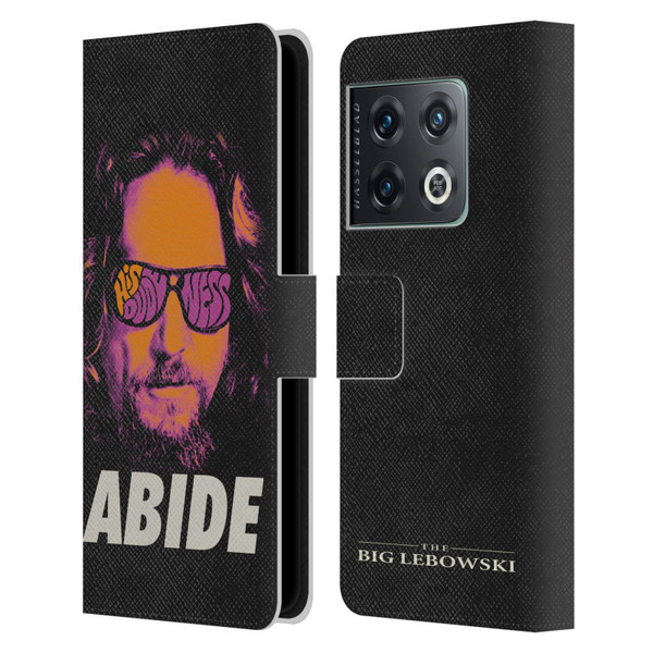 The Big Lebowski Graphics The Dude Neon Leather Book Wallet Case Cover For OnePlus 10 Pro