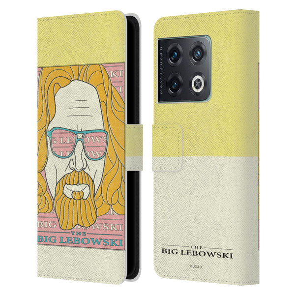 The Big Lebowski Graphics The Dude Head Leather Book Wallet Case Cover For OnePlus 10 Pro