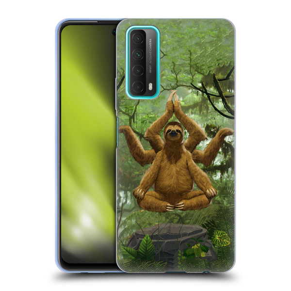 Vincent Hie Key Art Zen Sloth Soft Gel Case for Huawei P Smart (2021)